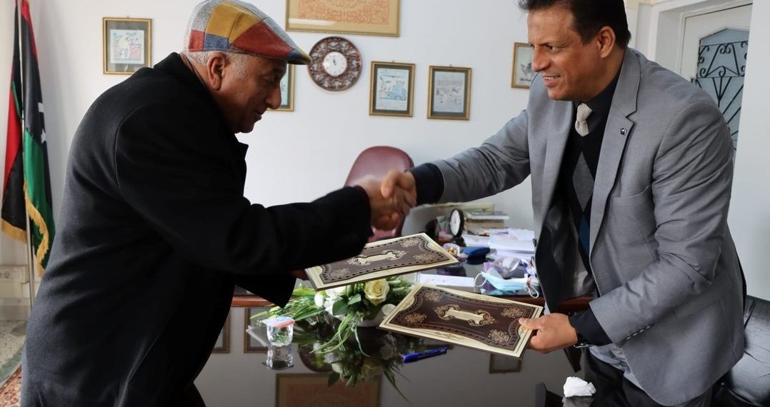 زيارة الدكتور موسى رجب عبد الشفيع رئيس جامعة السيد محمد بن علي السنوسي للمركز الليبي للمحفوظات والدراسات التاريخية